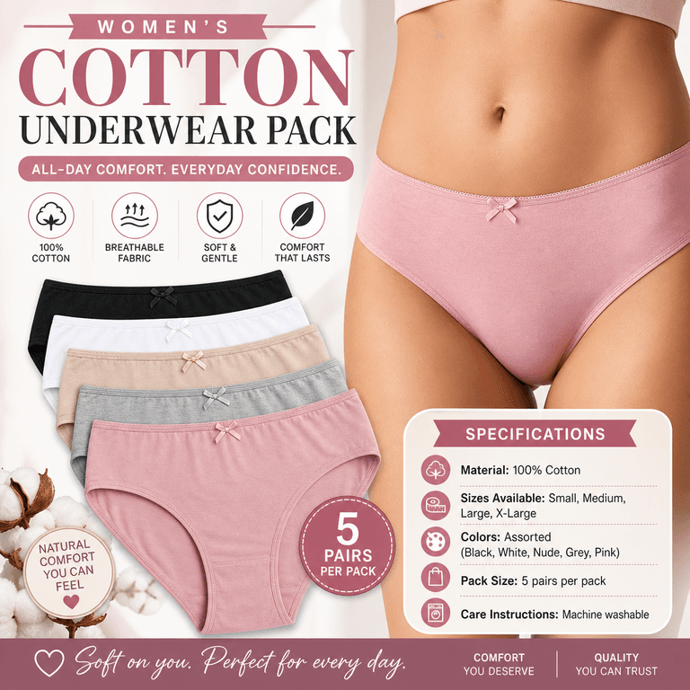 Women's Cotton Briefs Set