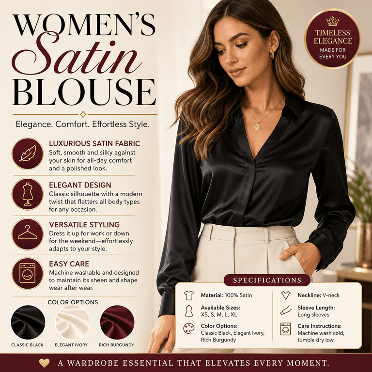 Satin Blouse for Women